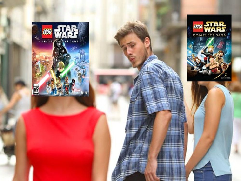 LEGO Star Wars: The Skywalker Saga versus LEGO Star Wars: The Complete Saga meme