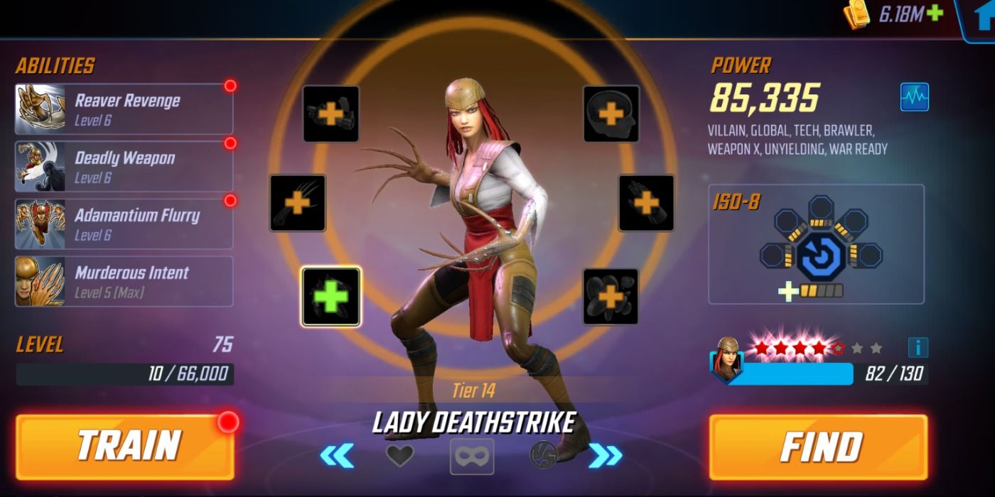 Lady Death Strike in Marvel Strike Force
