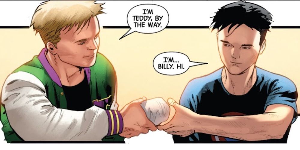 Hulkling and Wiccan meeting