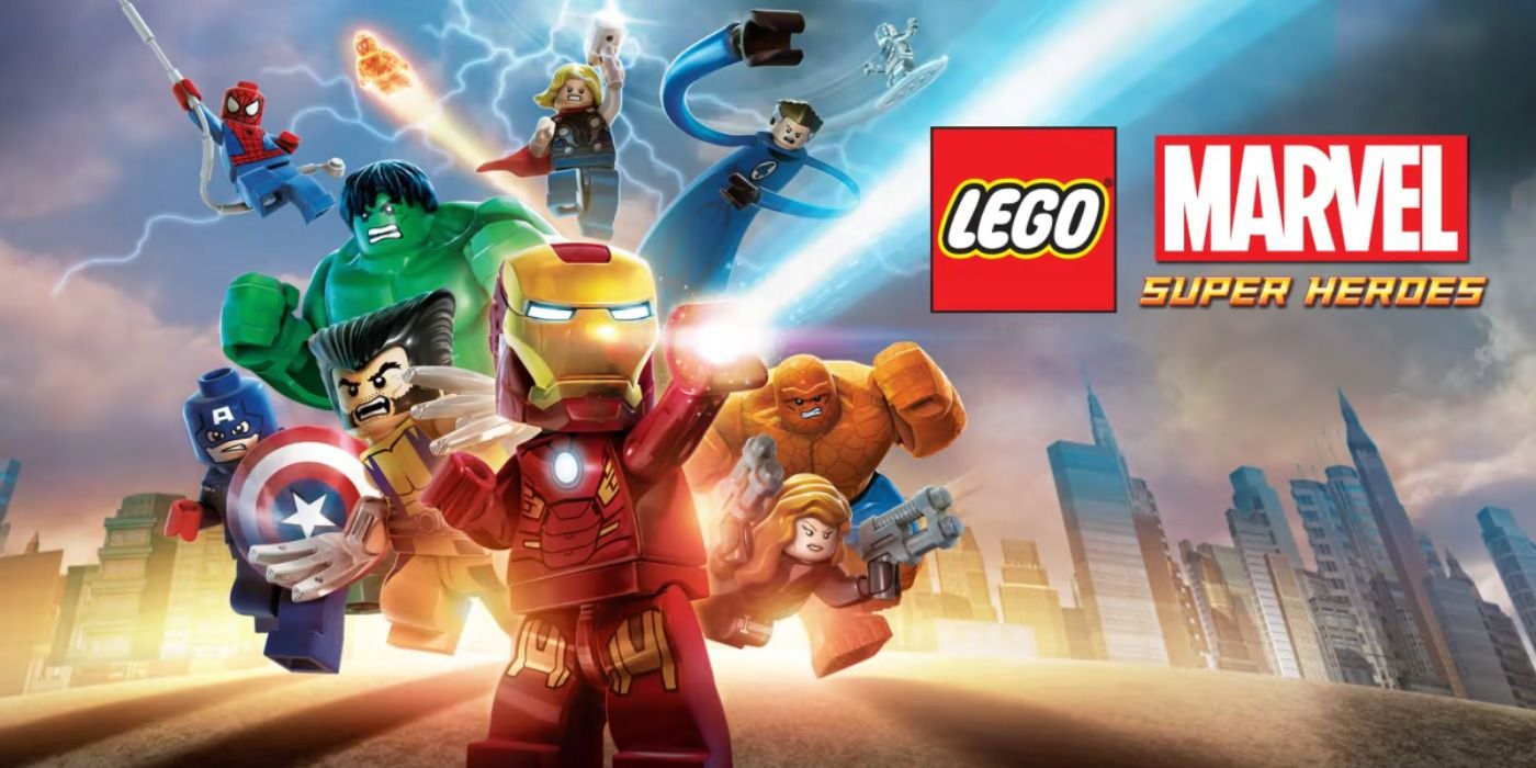 Iron Man and co. in action poses on Lego Marvel Super Heroes promo art