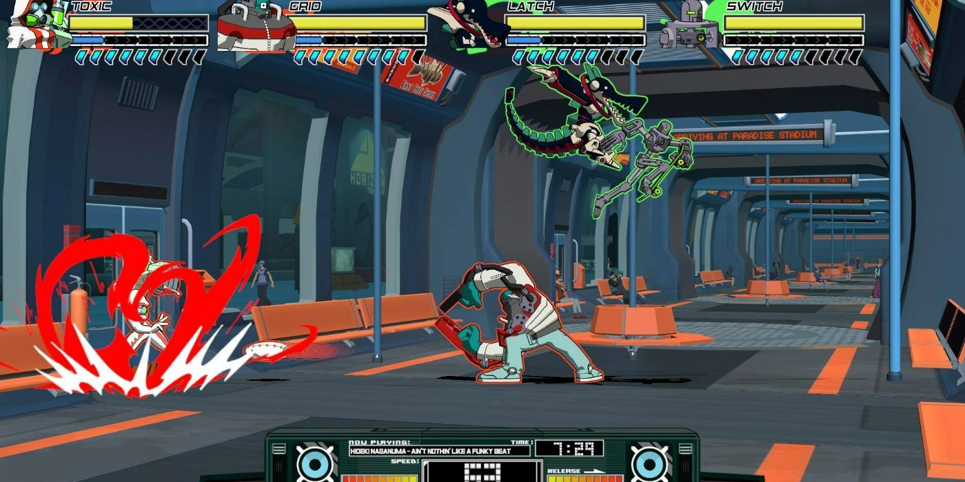Characters fighting in Lethal League Blaze