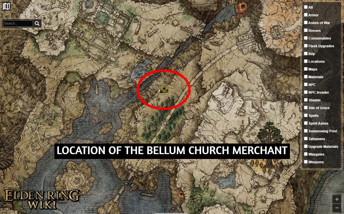 Location of Merchant that sells Miquella's Branch Elden Ring EDIT