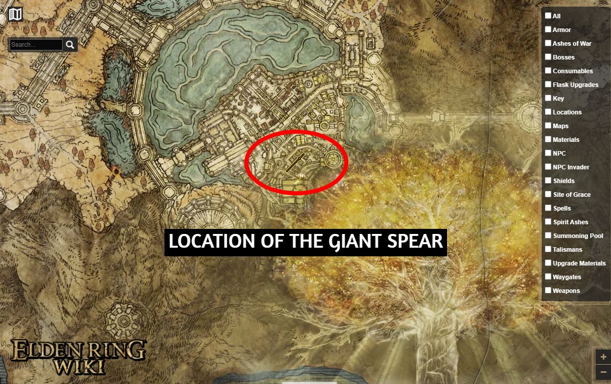 Location of the Bolt of Gransax Elden Ring EDIT