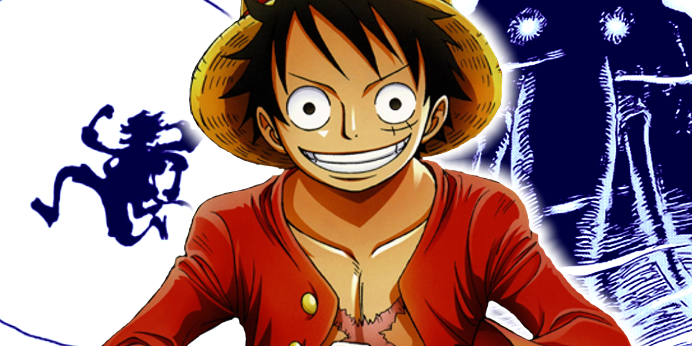 Blended image of Joy Boy and Luffy in One Piece.