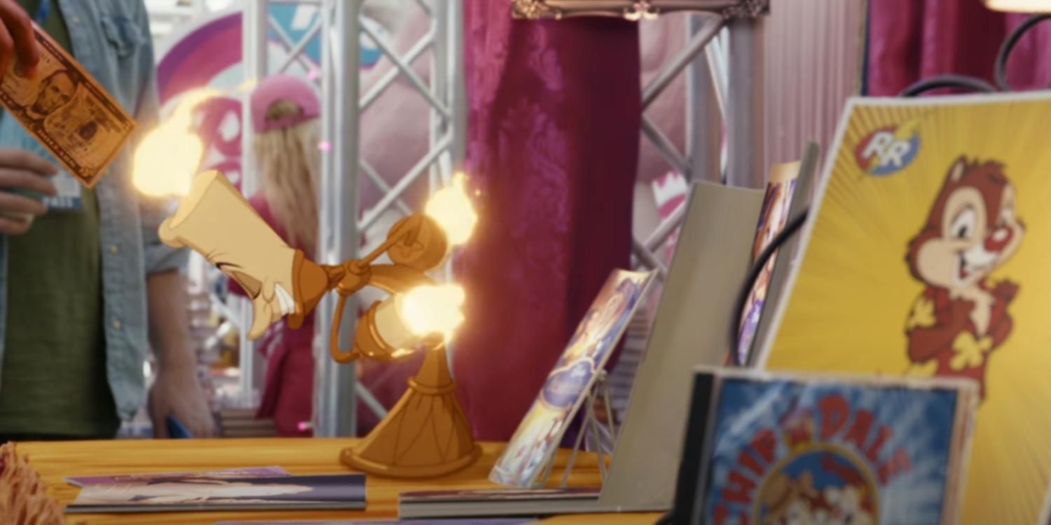 Lumiere takes a bow at FanCon in Chip and Dale Rescue Rangers