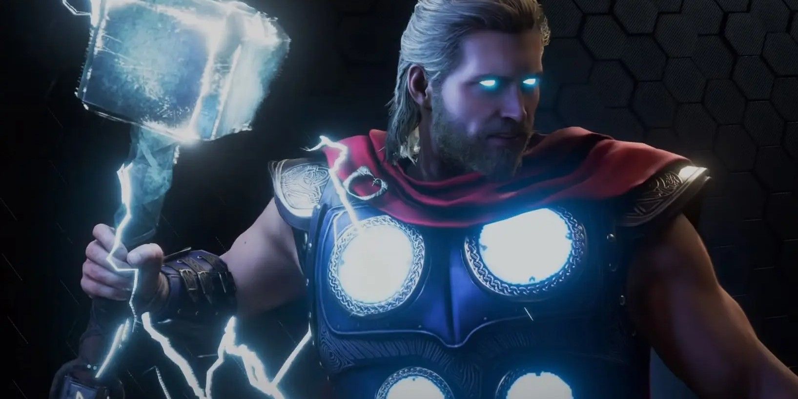 Marvel's Avengers Thor holding Mjolnir