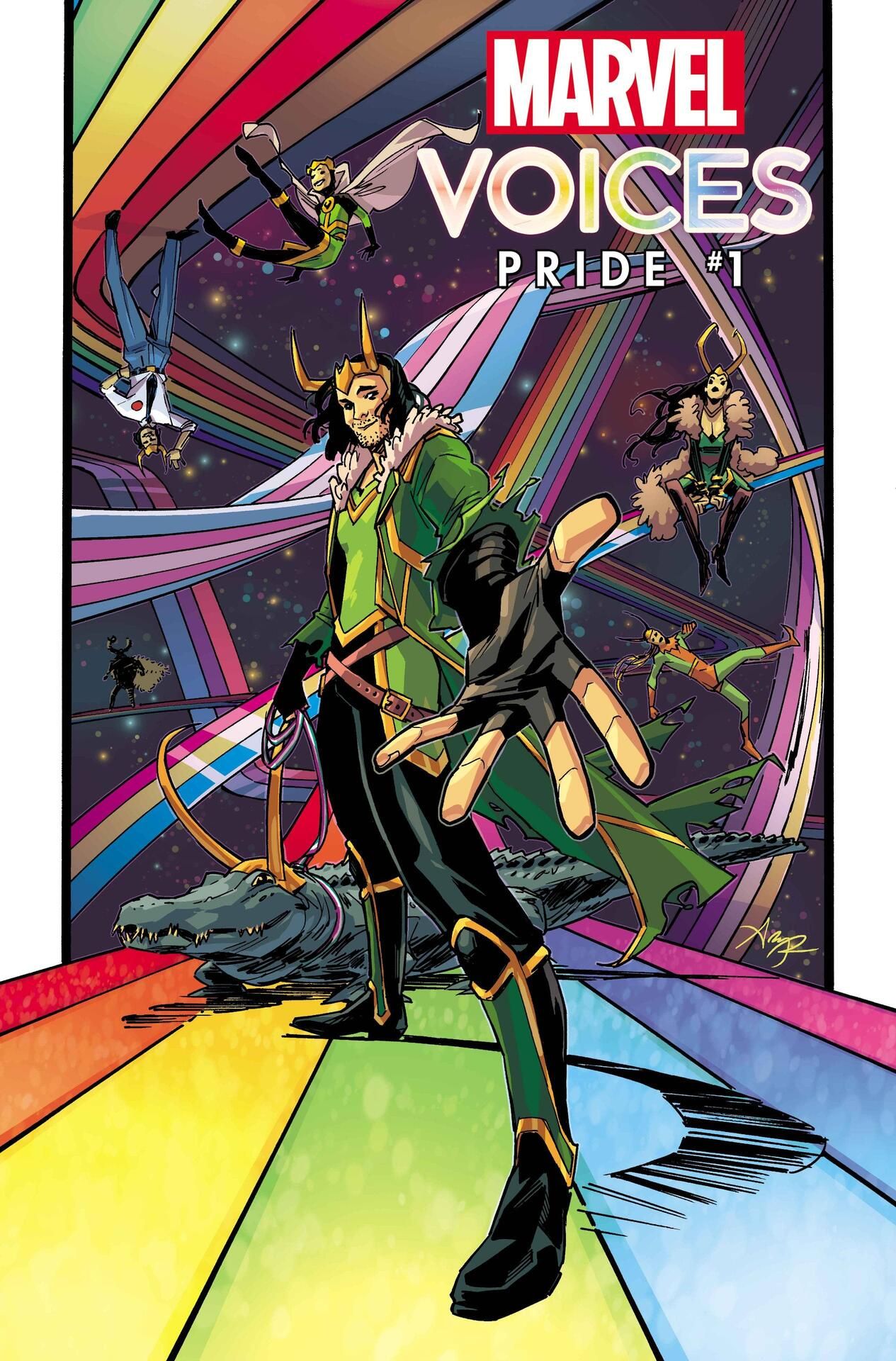Variant cover featuring Loki for Voices: Pride 2022.