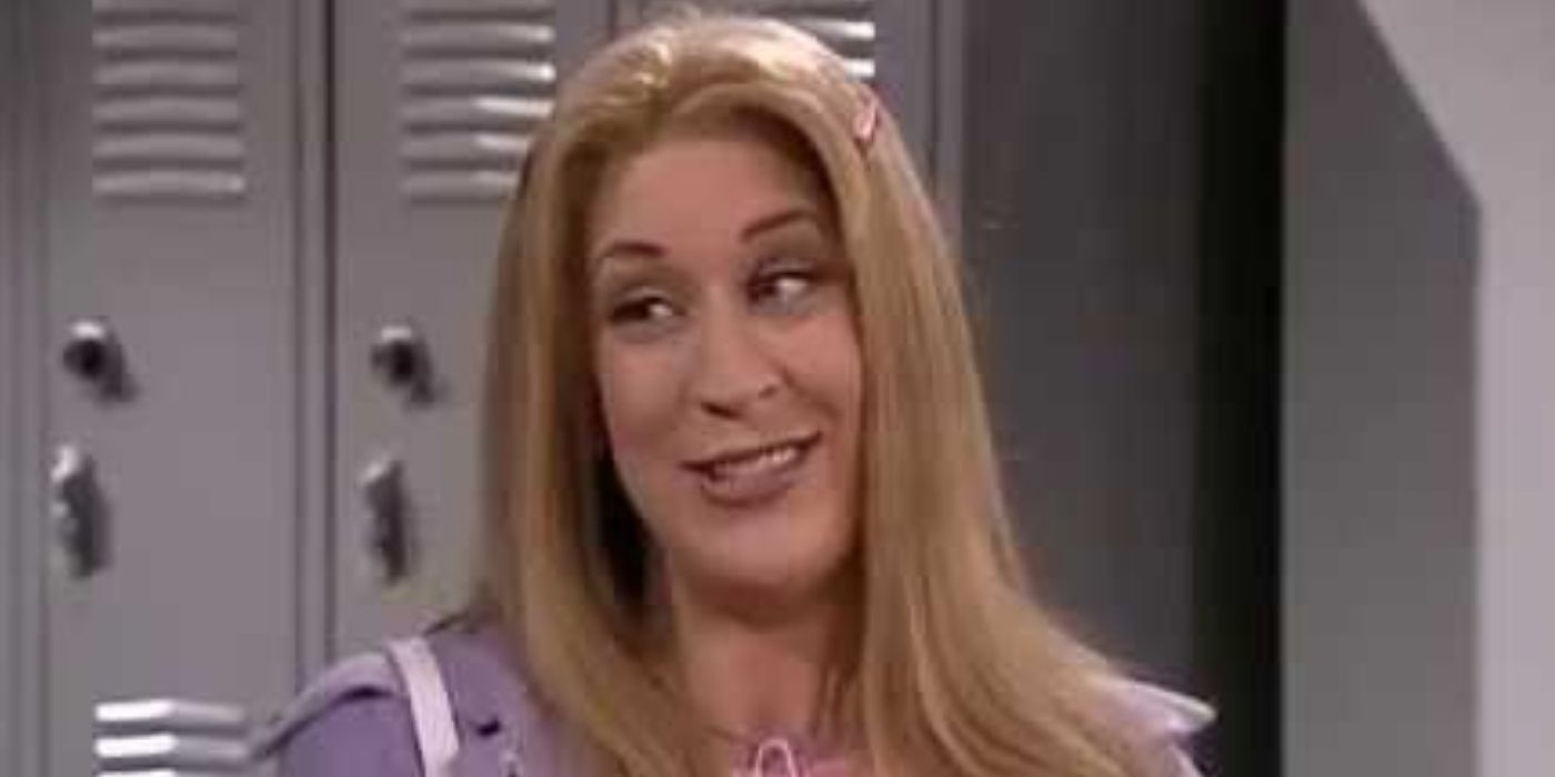 Mary Scheer smiling as Sabrina in MADTv