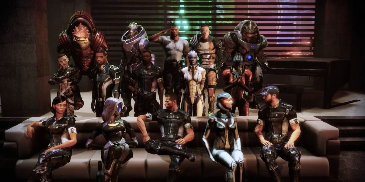 The cast of characters from Mass Effect 3&rsquo;s Citadel DLC.