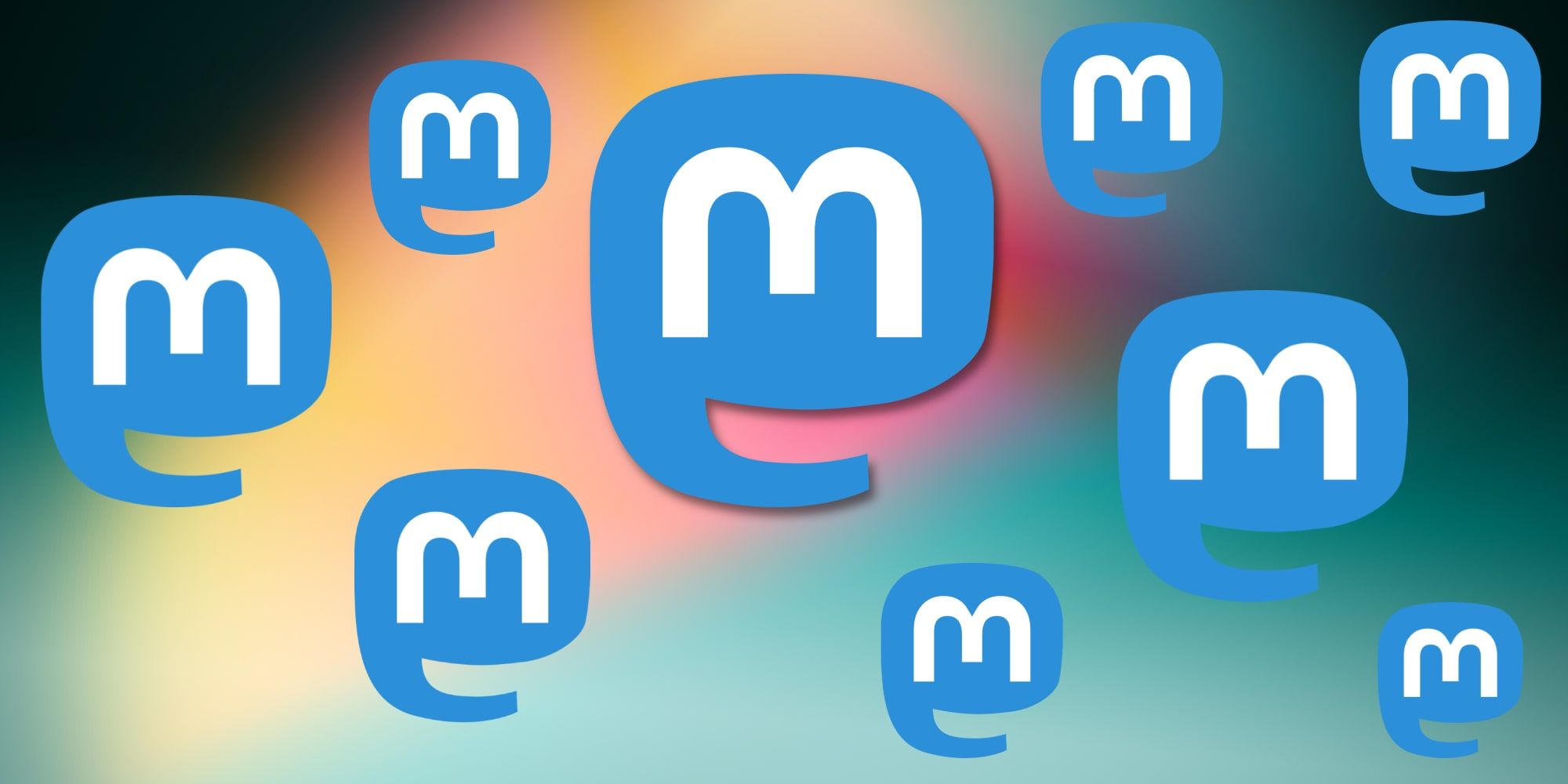 Mastodon Social Network App Logo Multiple Decentralized
