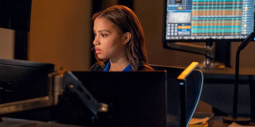 May Grant at 9-1-1 call center computers