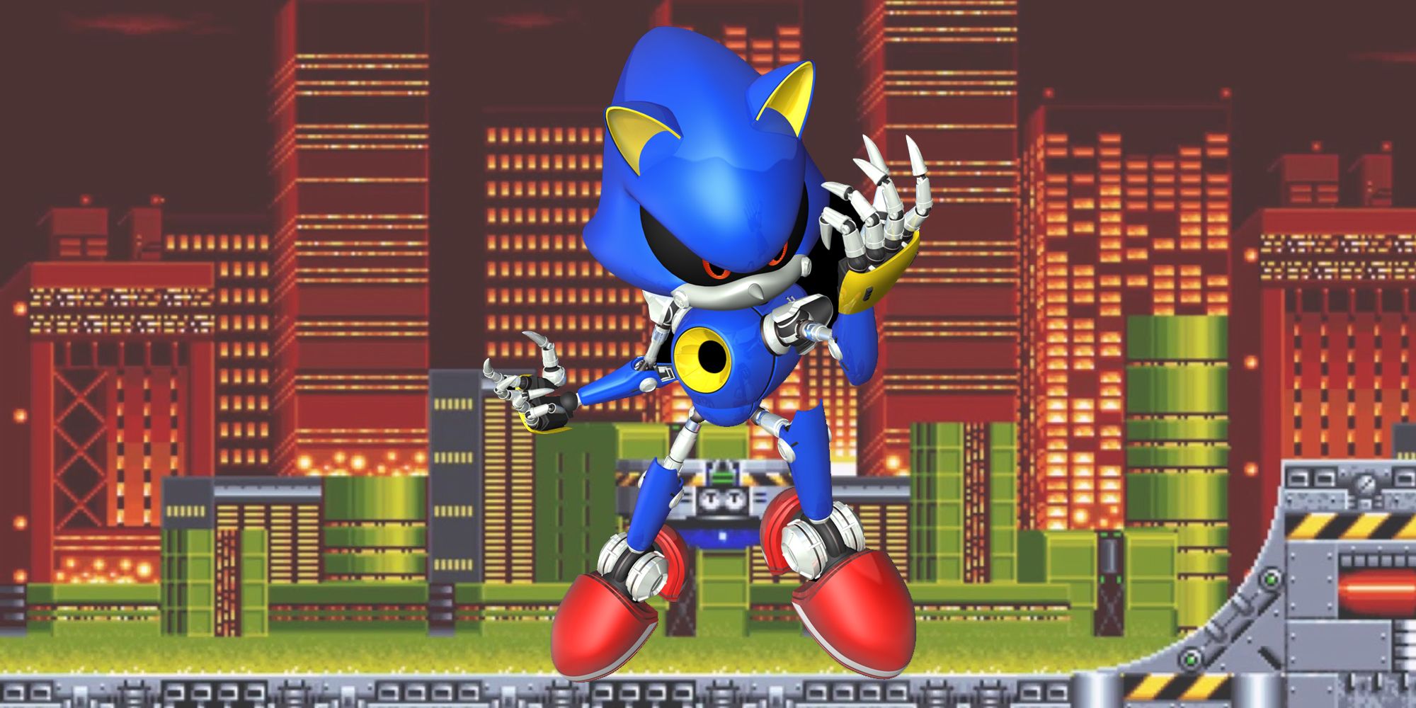 Metal Sonic in Chemical Plant Zone.