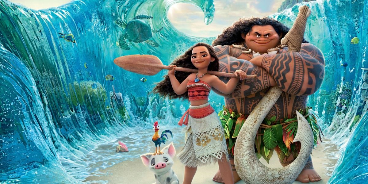 Moana and Maui from Moana