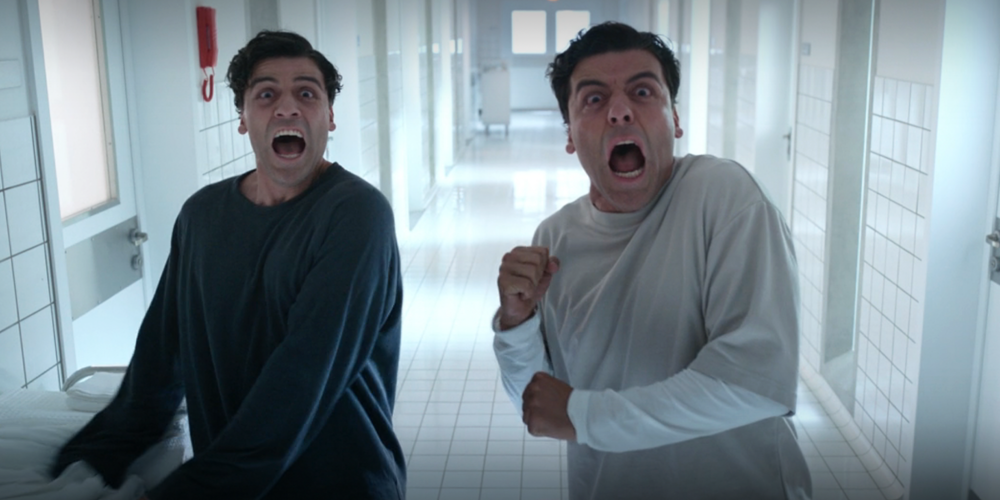Oscar Isaac screaming in a psychiatric hospital in Moon Knight
