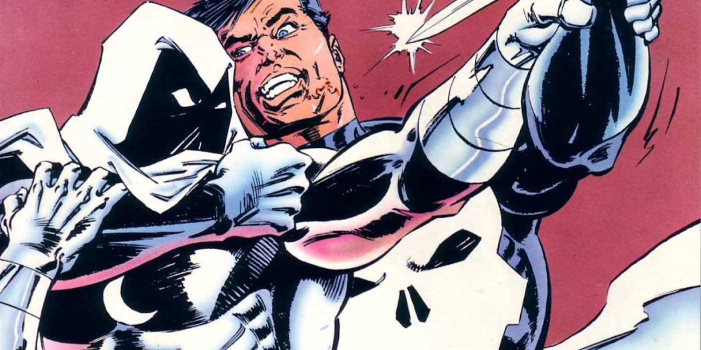 Moon Knight and Punisher fight in the comics