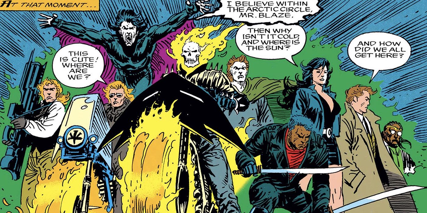 A comic book panel from The Midnight Sons