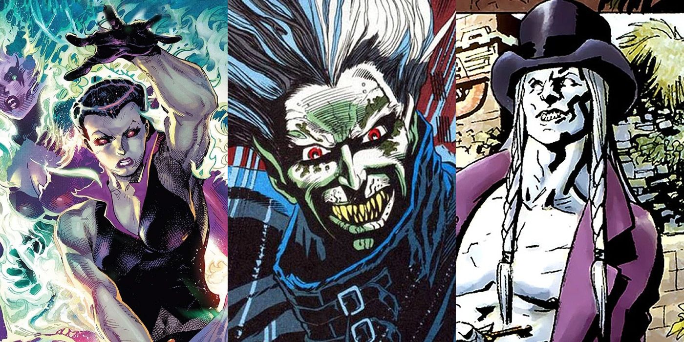 Split image of Lillith, Vic Slaughter and Blackout in Marvel comics
