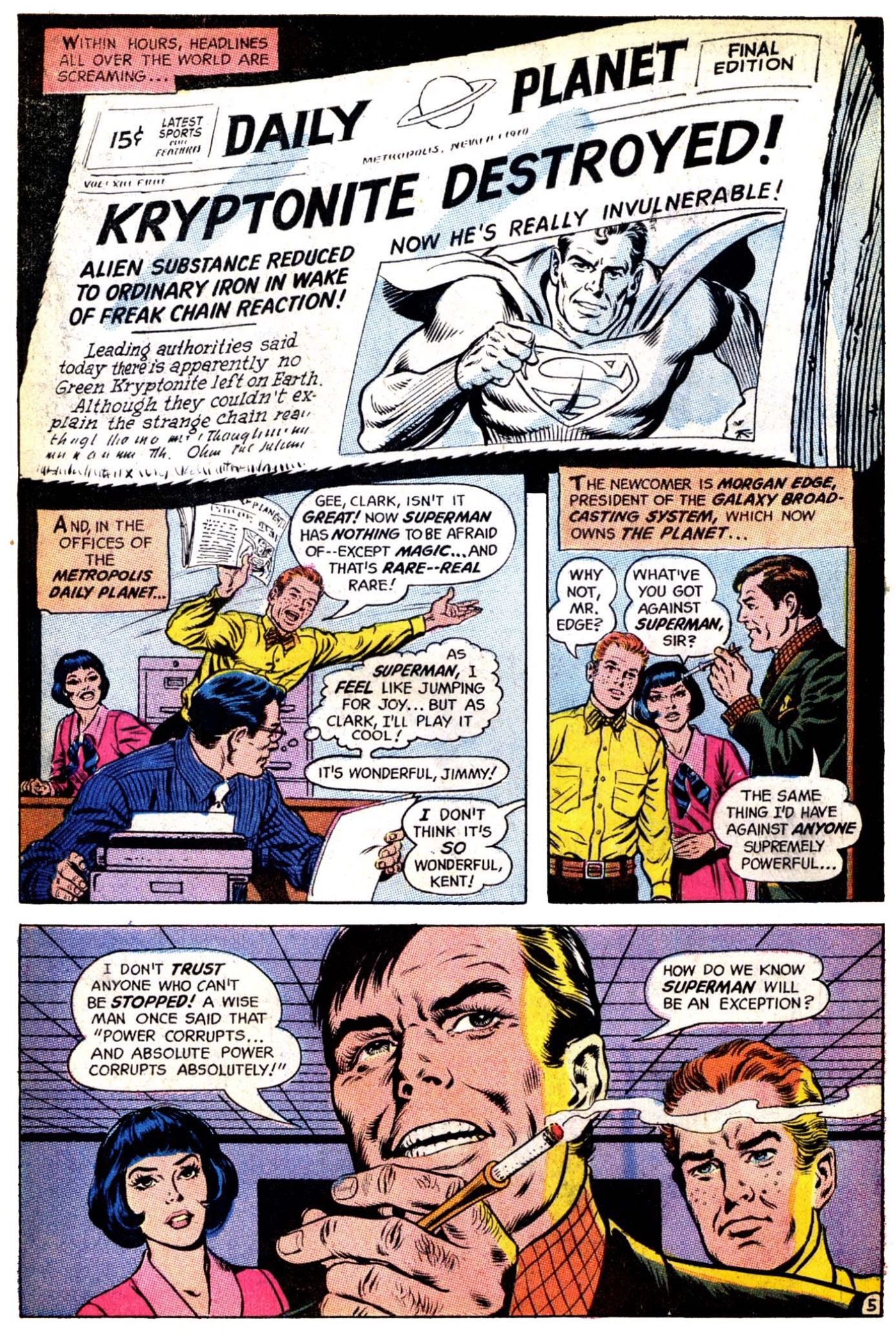 Morgan Edge explains his dislike of Superman
