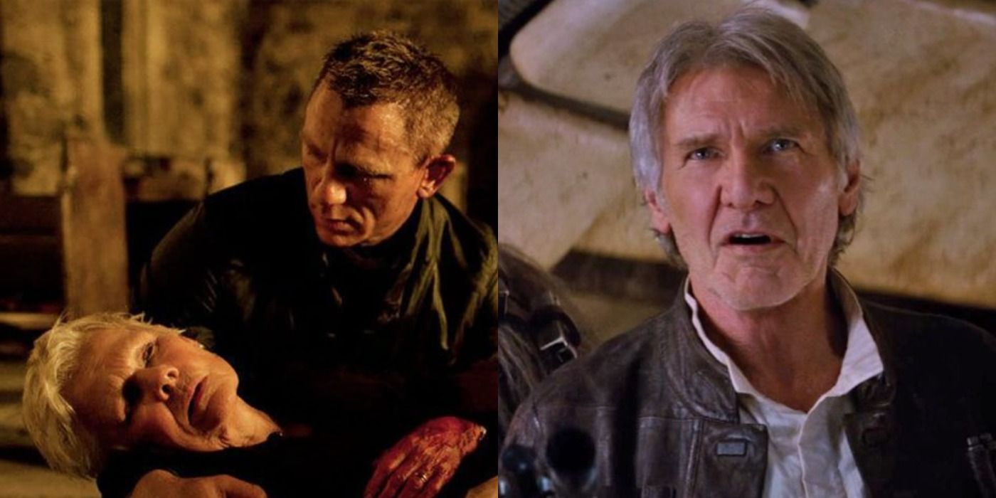SPlit image showing scenes from Skyfall and The Force Awakens