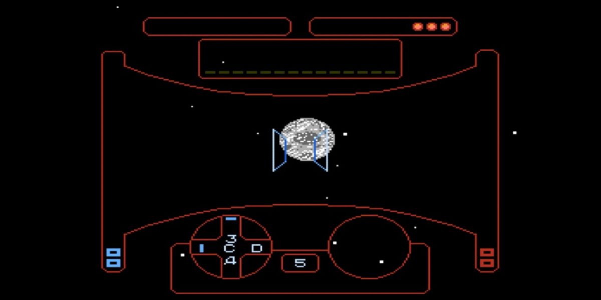 Gameplay from the NES video game Star Voyager.