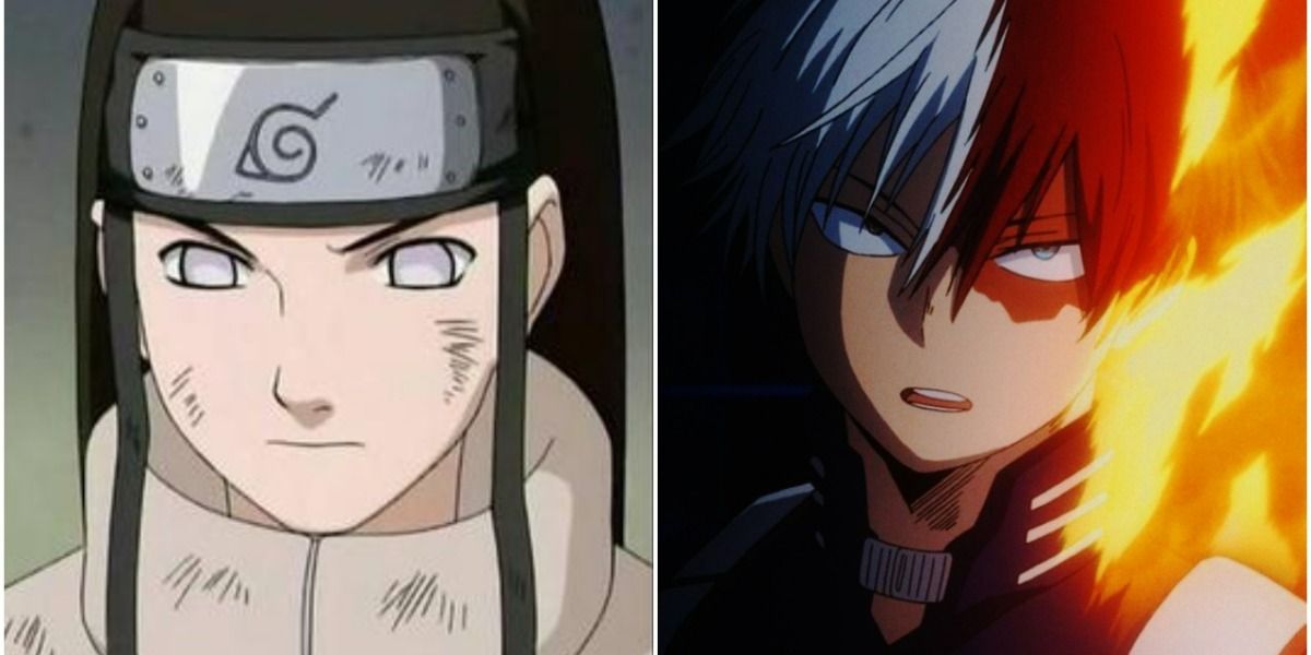 neji and todoroki close ups