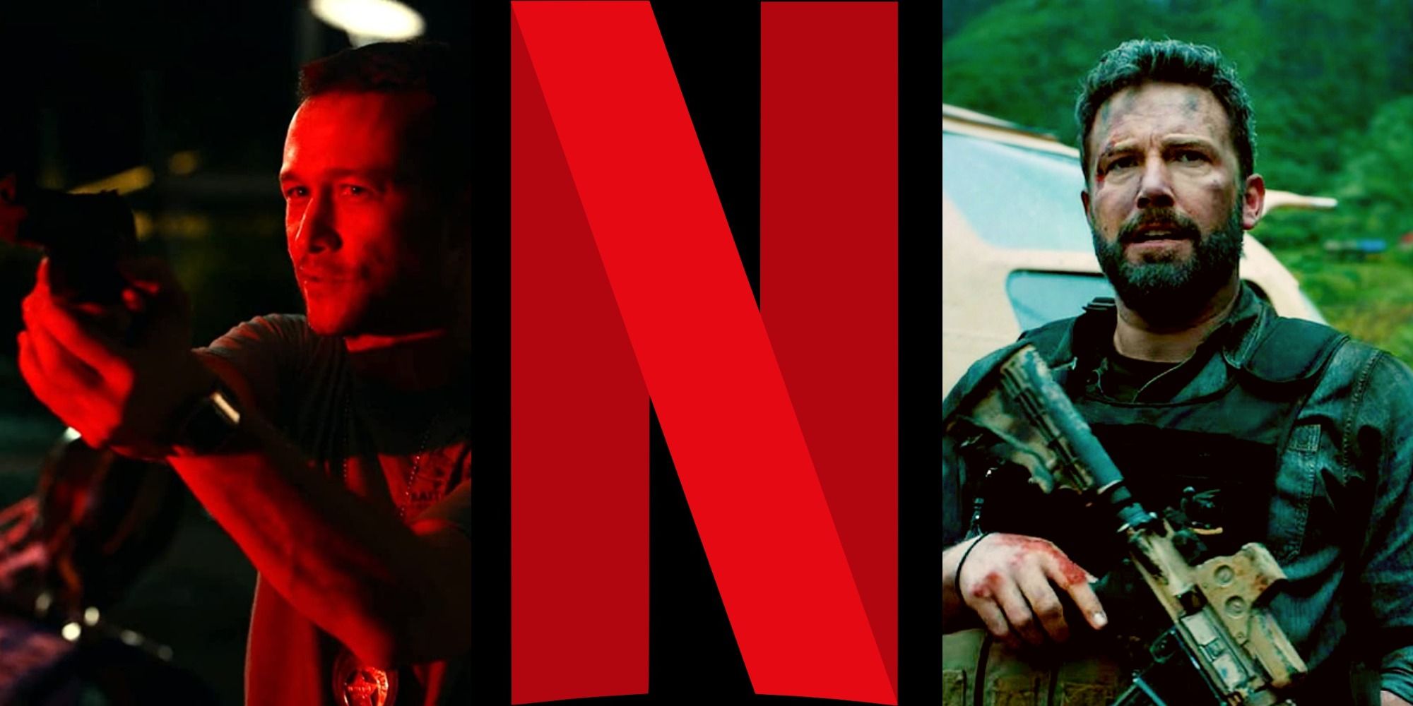 Netflix logo between Triple Frontier and Project Power images