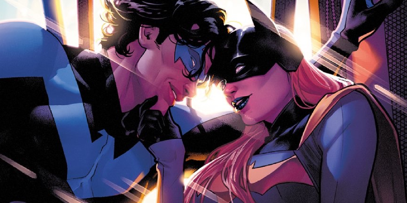 batgirl and robin kiss
