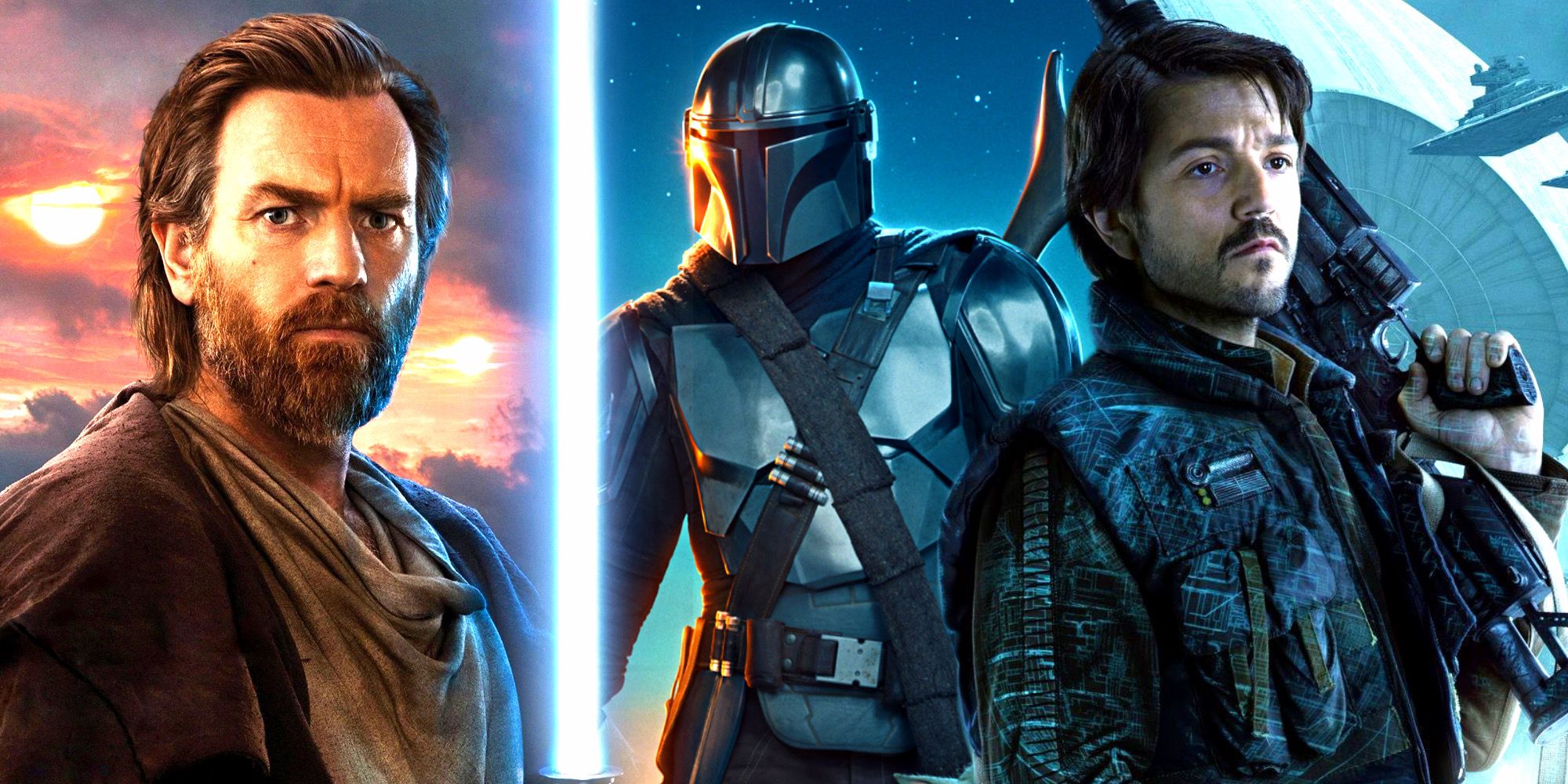 Obi-Wan Kenobi The Mandalorian And Andor Posters Unite