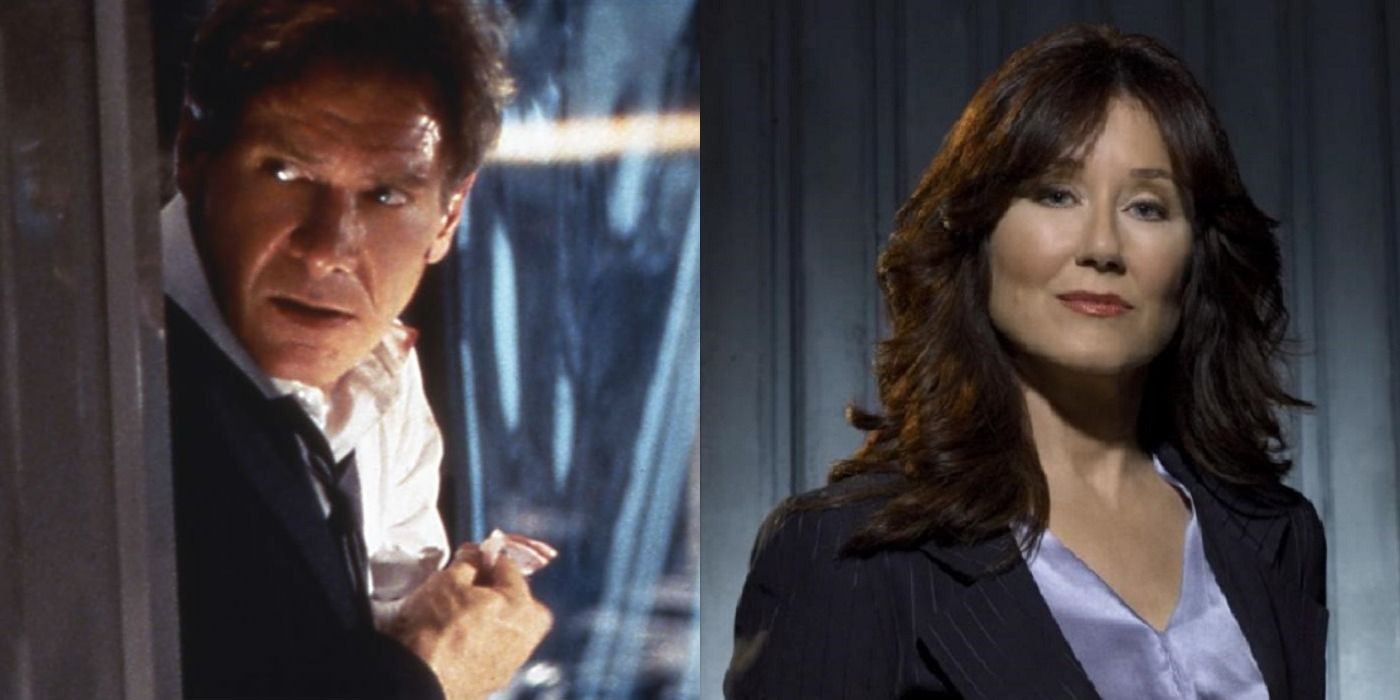 Harrison Ford and Mary McDonnell as Presidents Marhsall and Roslin.