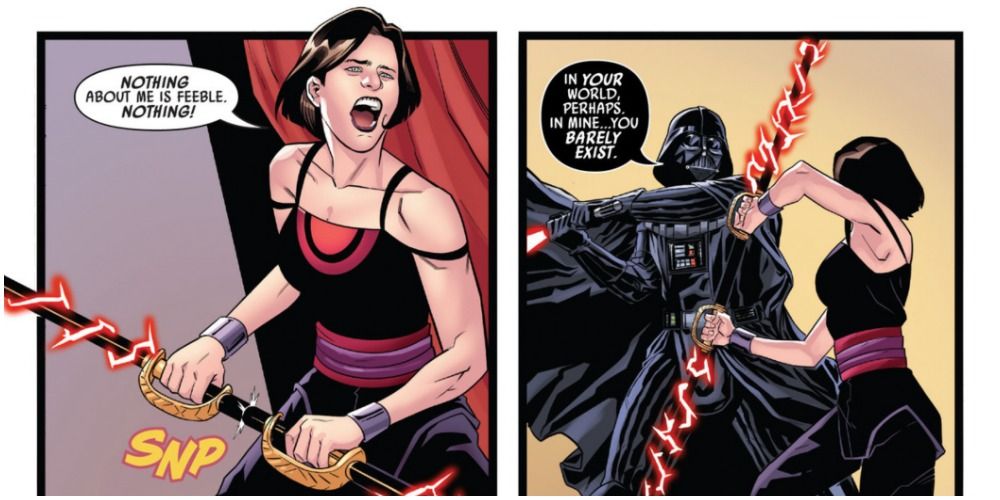 Qi'ra duels Darth Vader in War of the Bounty Hunters