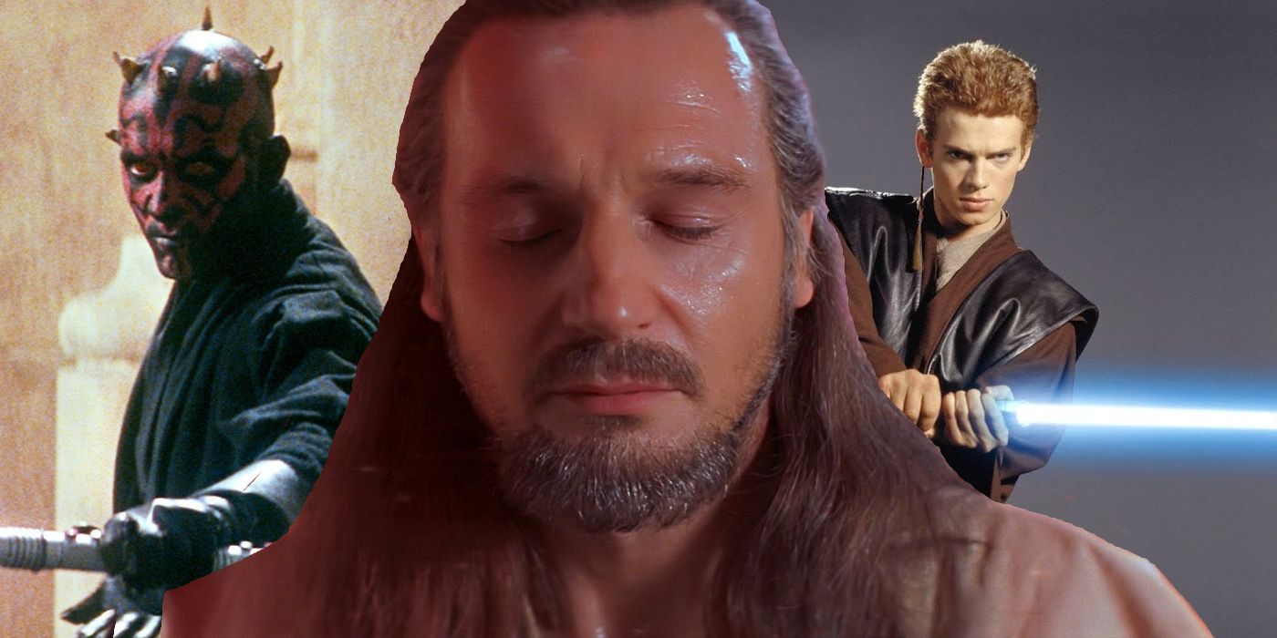 Notice the parallels between Qui Gon and Maul's death. They both reference  the chosen one. : r/StarWars