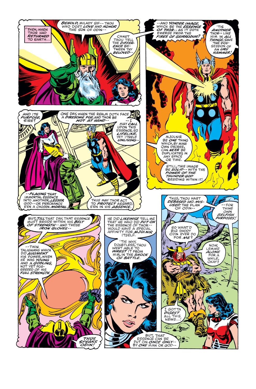 The origin of Thor's armor with Odin in Thor 277