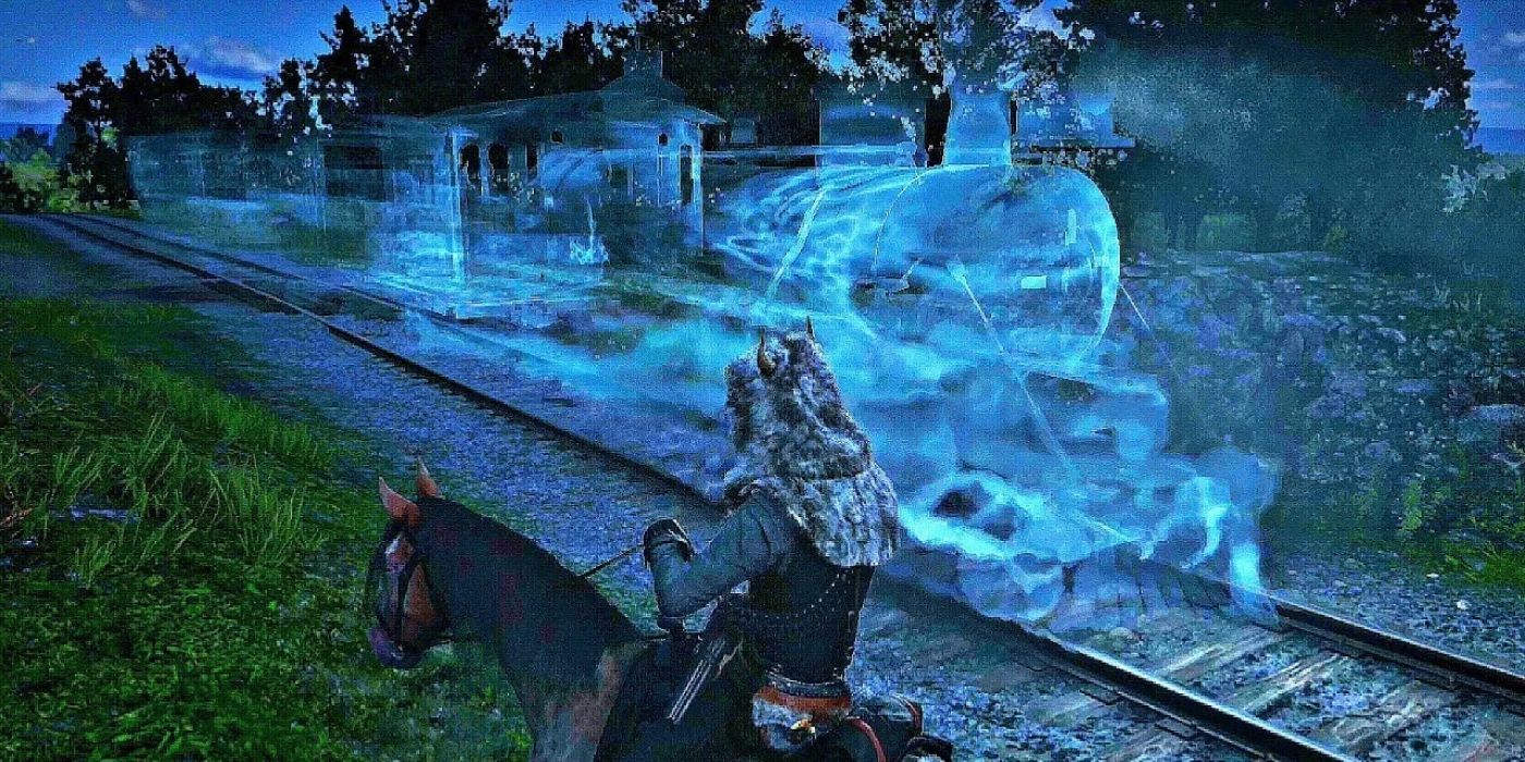 The ghost train in Red Dead Redemption 2.