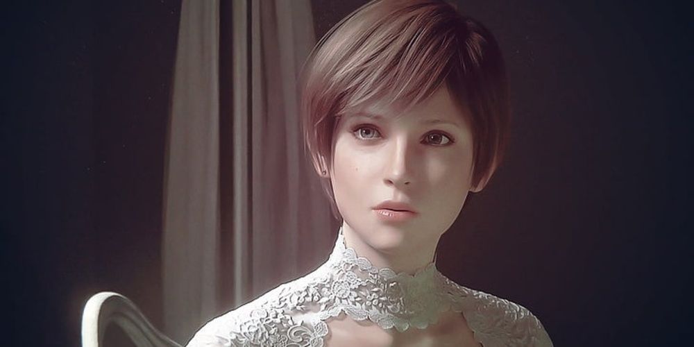 Rebecca Chambers wearing a wedding gown in Resident Evil Vendetta