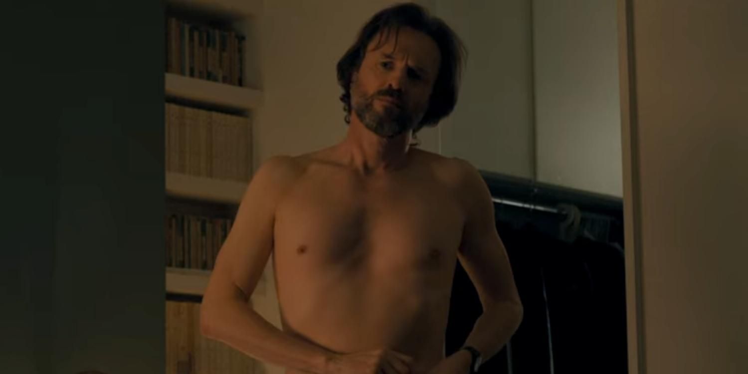 Richard looking skeptical in Anatomy of a Scandal