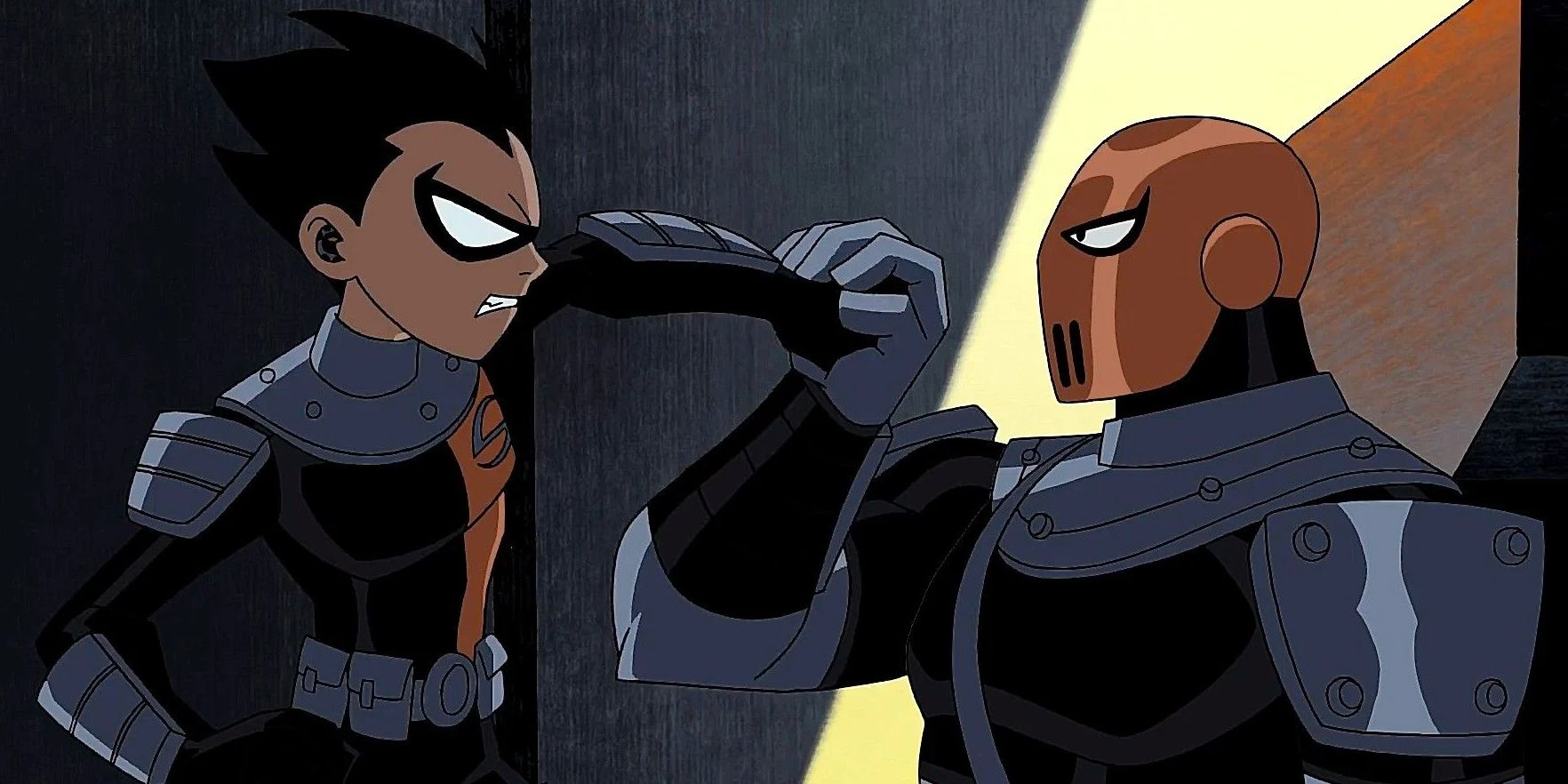 Robin And Slade Angry Teen Titans