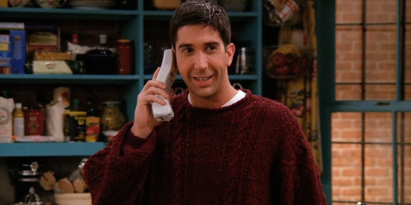 Ross checks messages from Monica's phone in Friends
