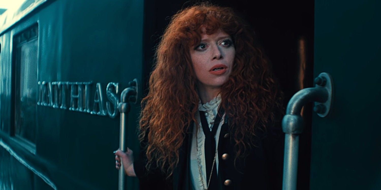 Nadia coming out of a train in Russian Doll.