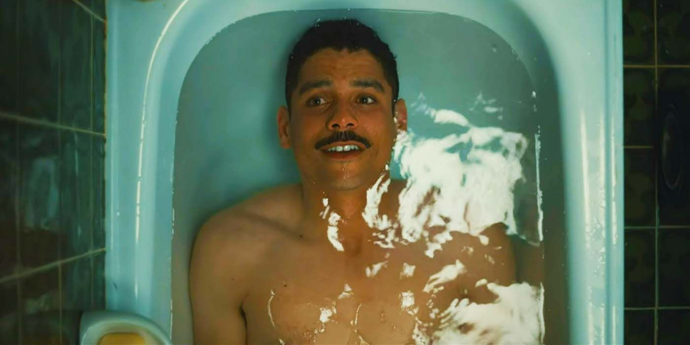 Alan laying in a tub filled with water from Russian Doll season 2. 