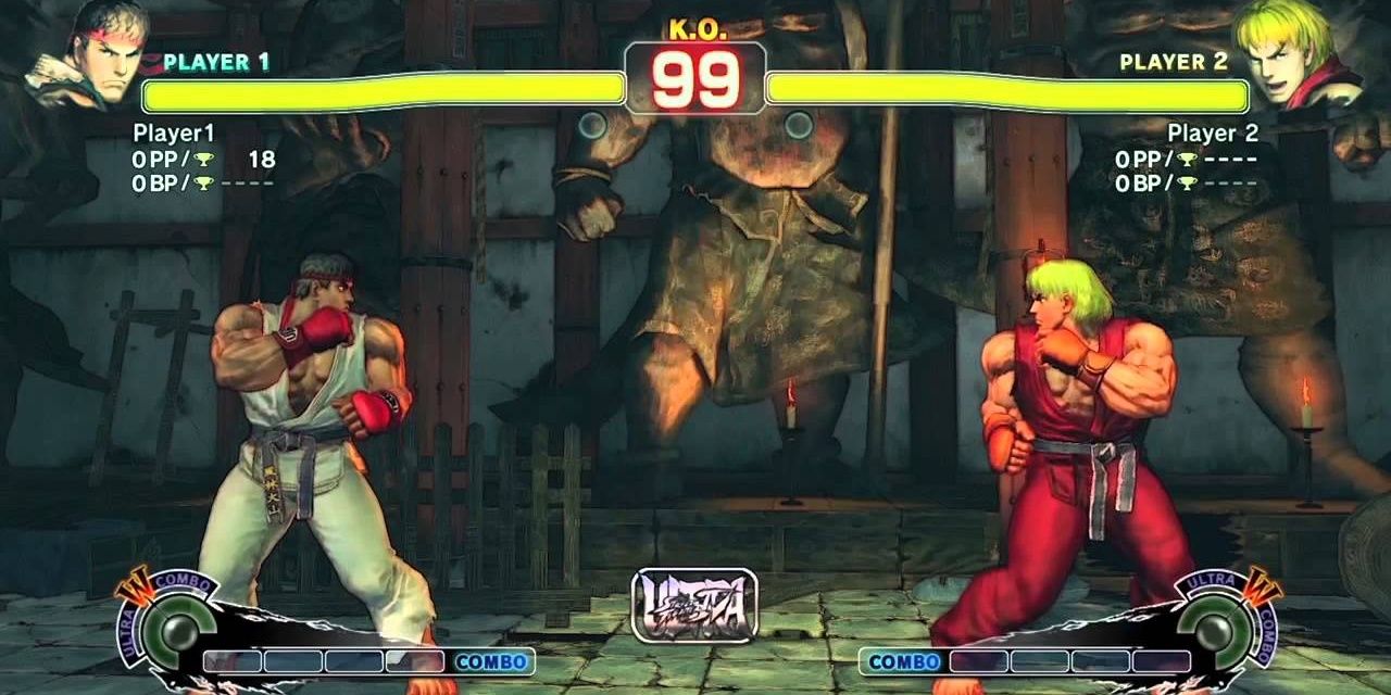 Ryu and Ken fighting in Street Fighter IV