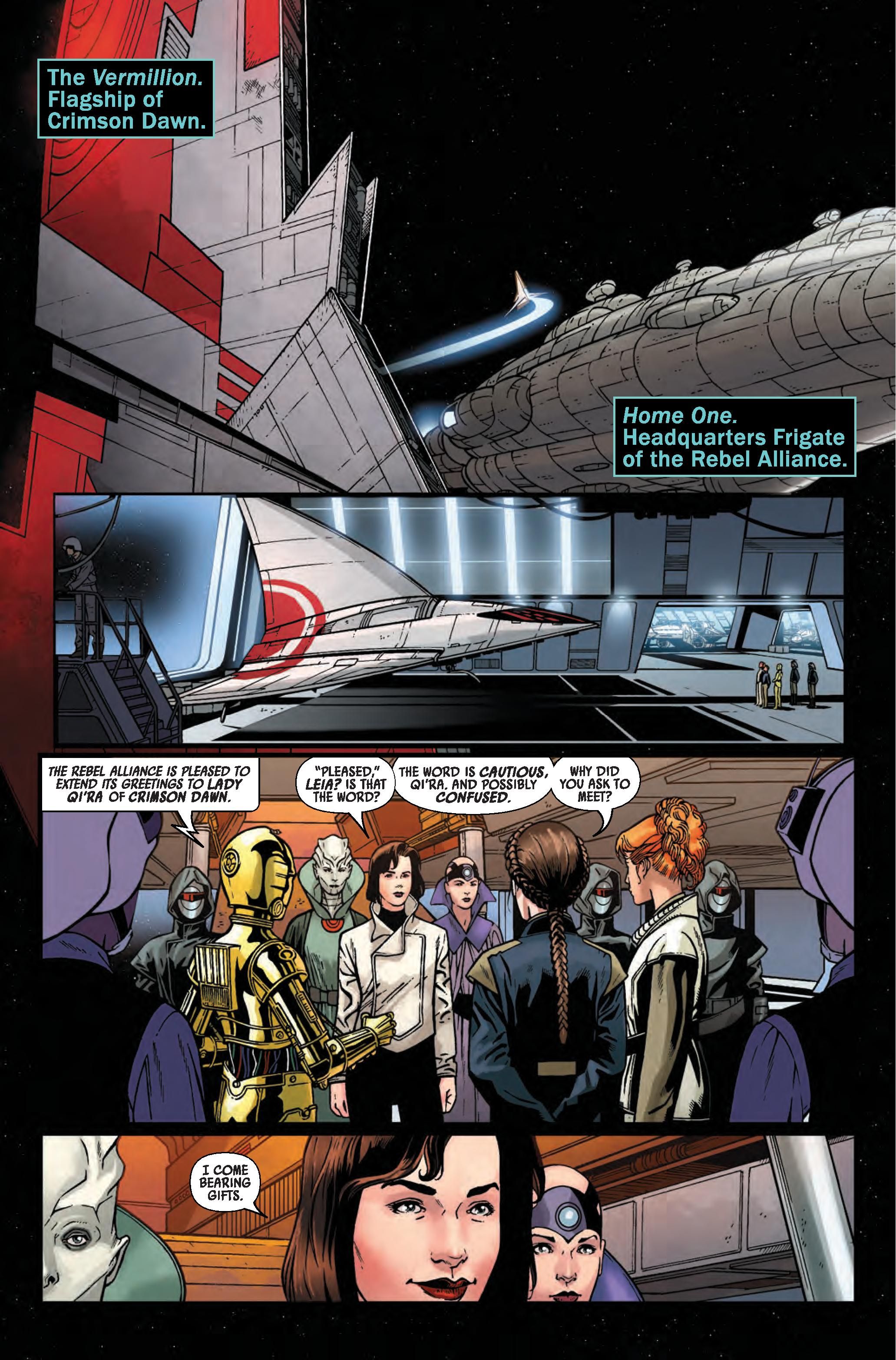 Star Wars Qi&rsquo;ra Meets with Leia