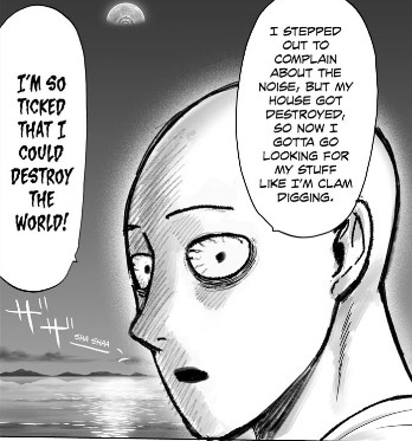 Saitama looks Menacing.