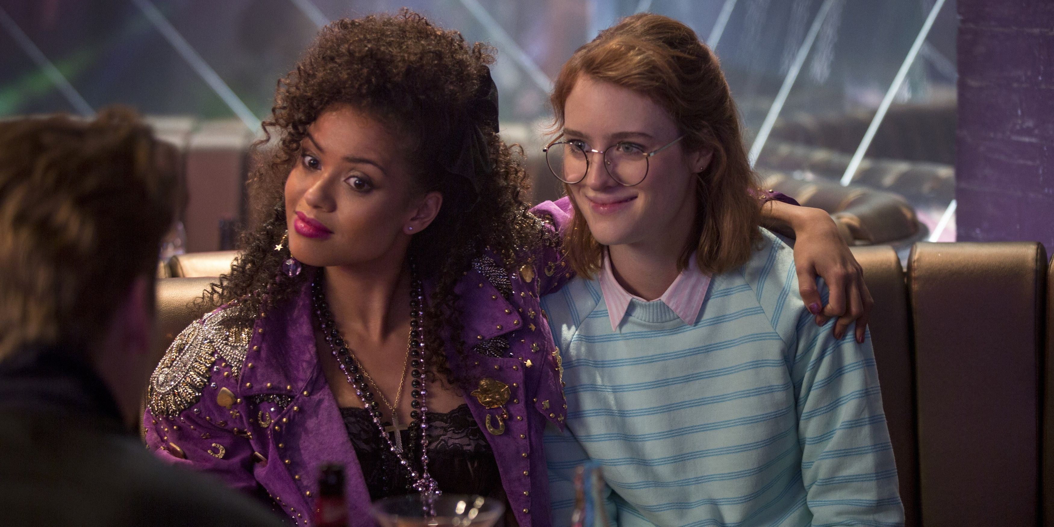 Kelly with her arm round Yorkie in Black Mirror's &quot;San Junipero&quot;