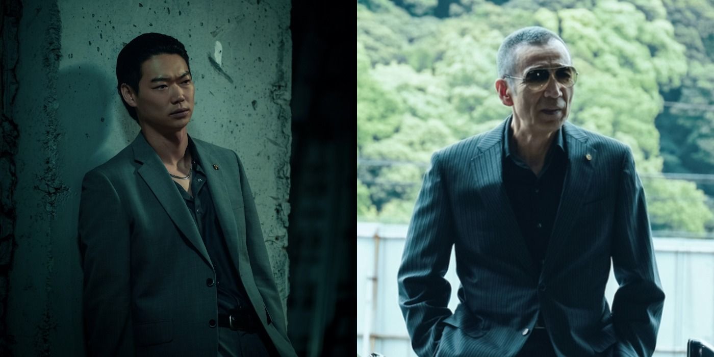 A split image showing Sato and Ishida in Tokyo Vice.