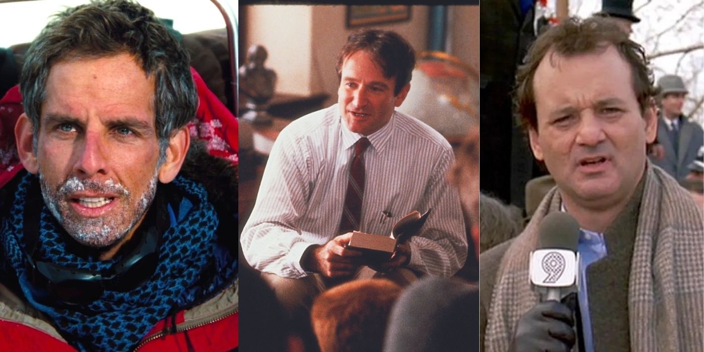 Screenshots From Secret Life Of Walter Mitty, Dead Poets Society, and Groundhog Day