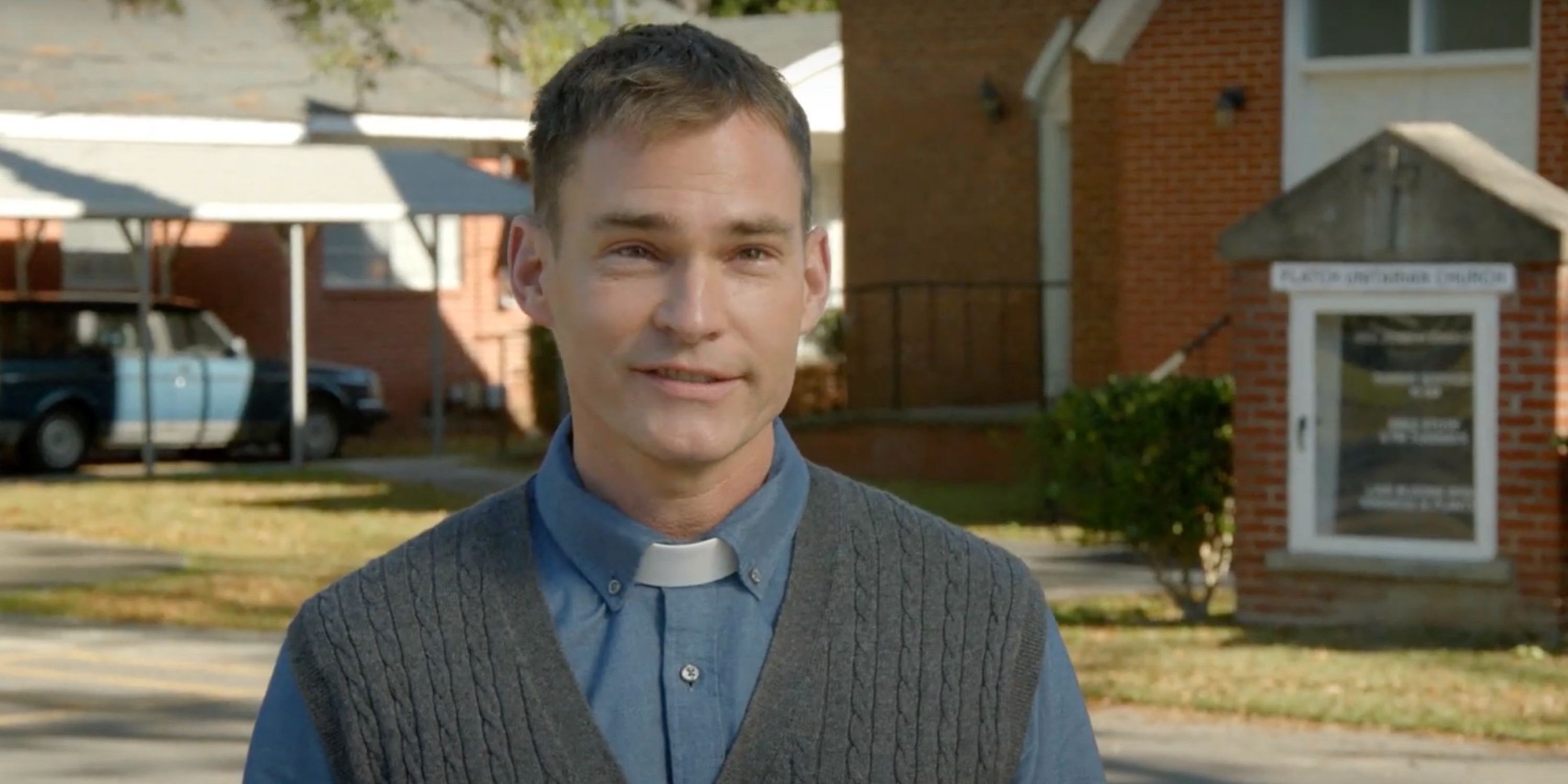 Seann William Scott as Joseph Father Joe Binghoffer in Welcome to Flatch