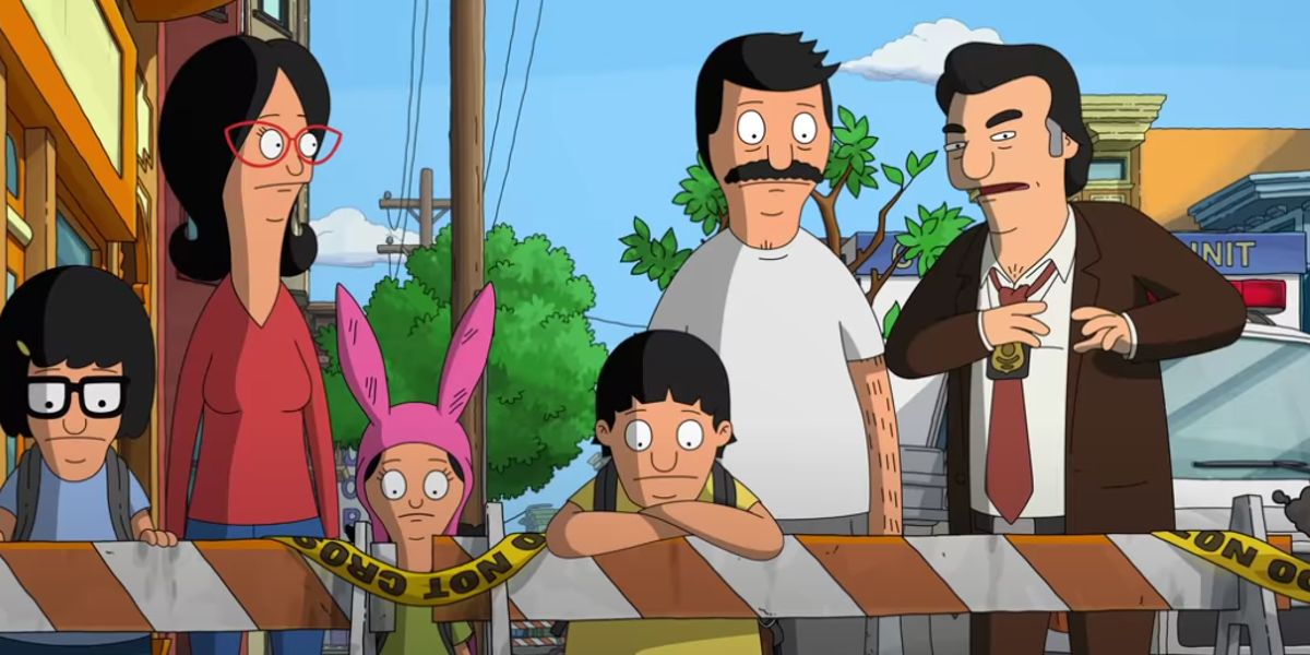 Sergeant Bosco at the site of the sinkhole in The Bob's Burgers Movie