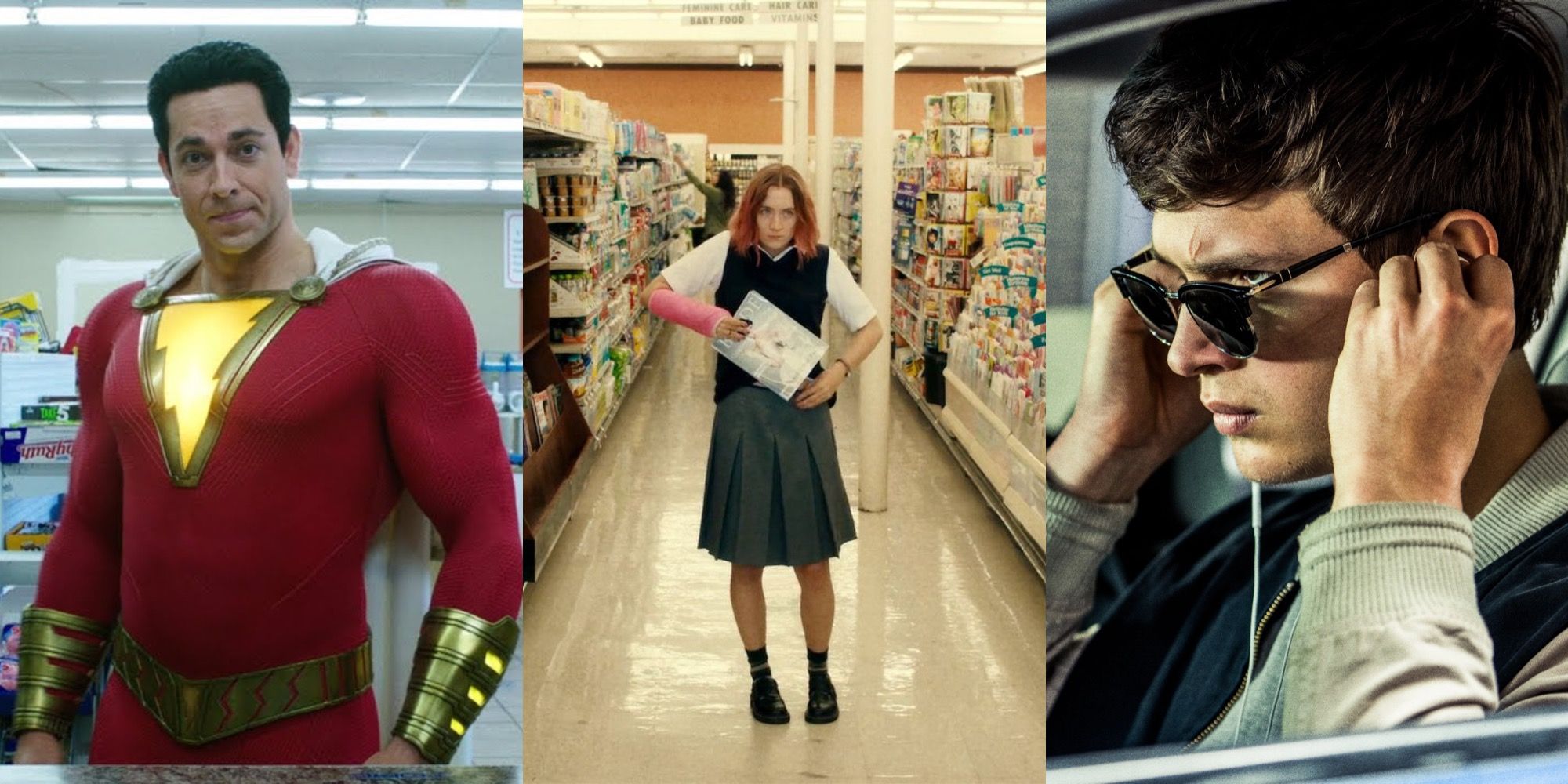 Shazam, Lady Bird and Baby Driver