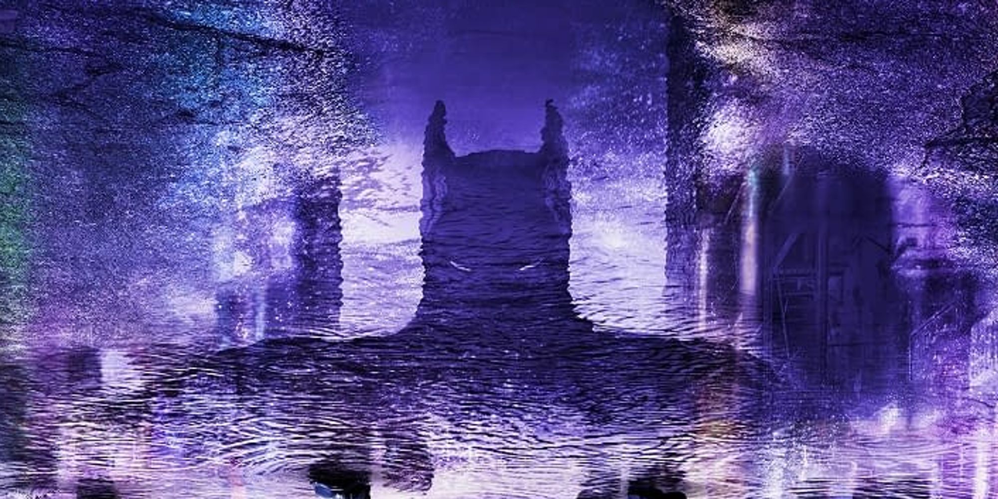 Silhouette of Batman in a puddle on the cover art for Gotham Knights