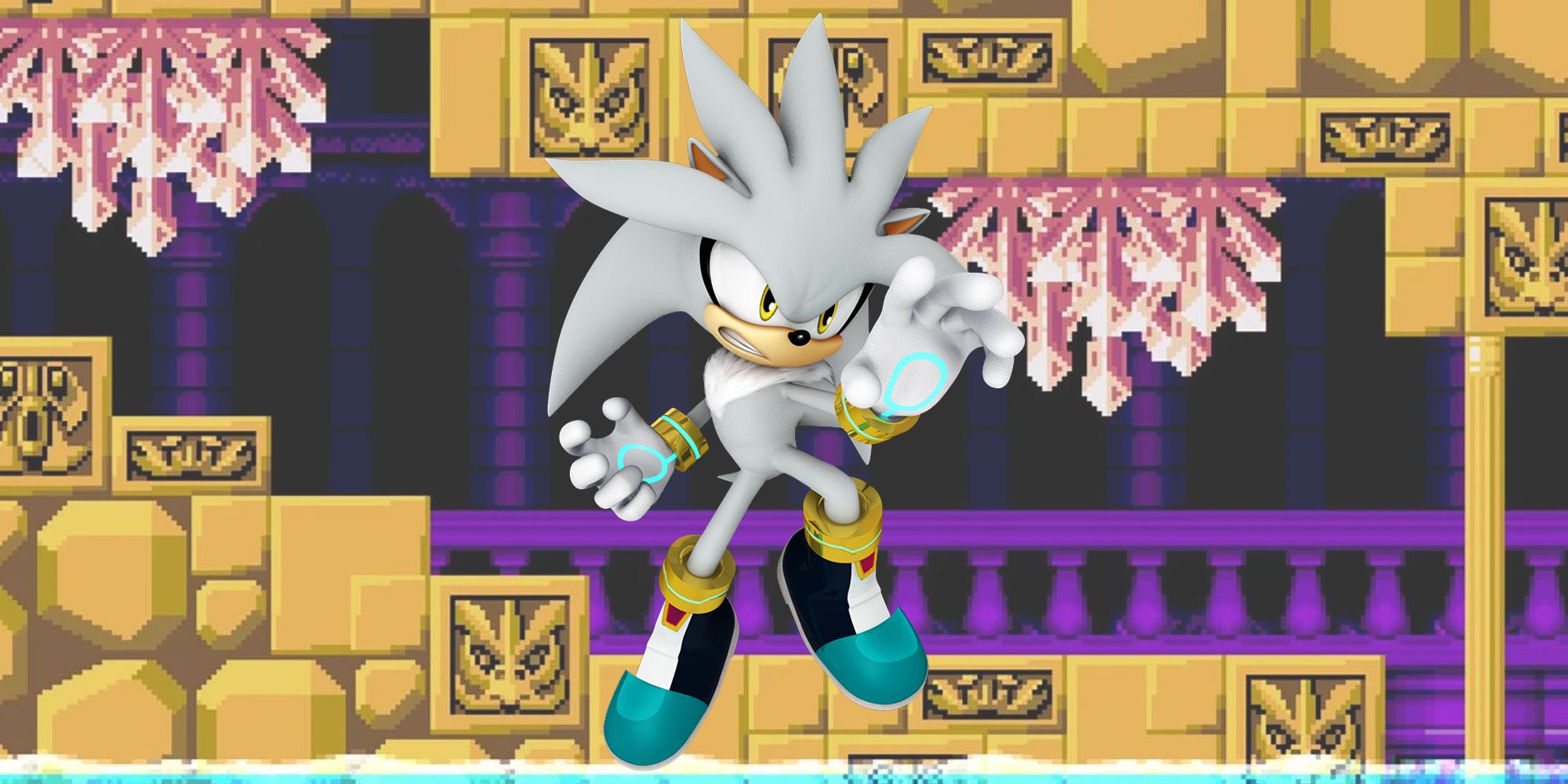 Silver the Hedgehog in Labryinth Zone.